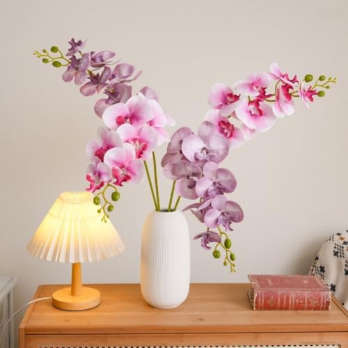 Orquídea artificial Phalaenopsis para centro de mesa en bodas y salones modernos 6