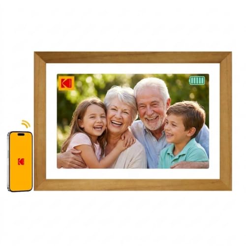 KODAK 10.1" WiFi Digital Picture Frame, Rechargeable Battery, Solid Wood - image 1