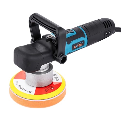 KATSU Tools Exzenterpoliermaschine 800 W 150 mm – Doppelbewegung, 6 Stufen, Schleif-/Poliergerät zur Auto-Detailarbeit