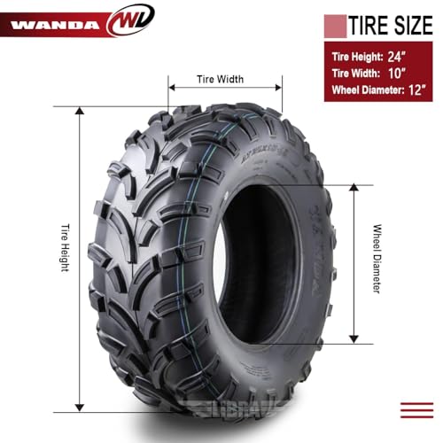 Image of WANDA ATV Tire 24x10-12 24x10x12 /6PR Lit Mud - 10432