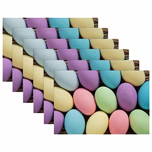 Sets de table œuf de Pâques peints au design raffiné pour table élégante - 6