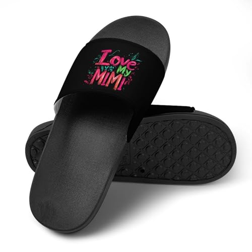 I Love My Mimi House Slippers for Women Men Personalized Shower Shoes Sandals Slides4