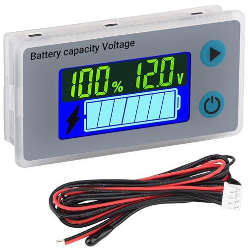 DROK RV 12V-100V Digital Battery Voltage & Capacity Meter