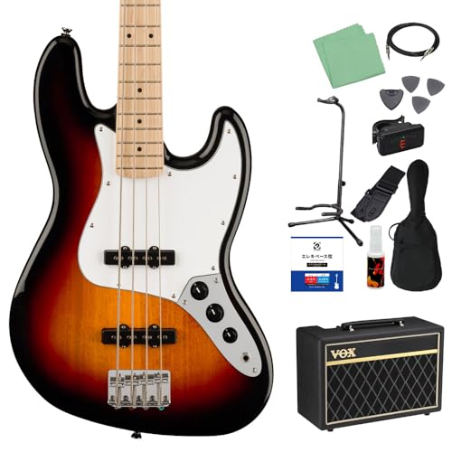 Squier by Fender Affinity Series Jazz Bass Maple Fingerboard White Pickguard 3-Color Sunburst x[X S12_Zbg yVOXAvtz WYx[X XN