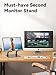 tounee Tablet Holder Stand, Dual Rod Adjustable Aluminum Desktop Stand, Compatible with 4.7-16.5
