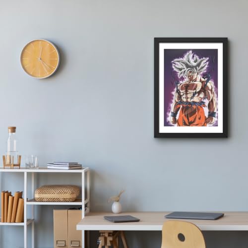 Image of CRAFT QUEST Dragon ball Z Anime Poster Laminated Posters Framed Painting For Anime Naruto Fans Wall Decor, Home Decor with Matte Black Frame (14 Inchs x 10 Inchs)