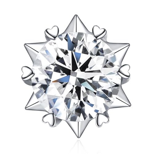 Moissanite Stud Earrings for Women Men Round 2ct 4ct 6ct D Color VVS1 Clarity White Gold Plated 925 Sterling Silver Valentine's Day Christmas Anniversary Birthday Gift For Mom Girlfriend Wife2