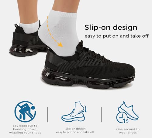 Image of LUCKY STEP Women Air Cushion Fashion Sneakers Breathable Casual Comfortable Lightweight Walking Shoes