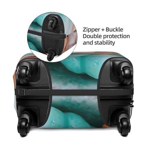 Pumpkins In Pastel Colors Elastic Travel Luggage Covers Dustproof Scratch-Resistant Suitcase Protector Fit 22-24 Inch2