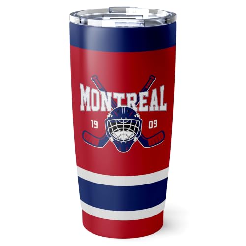 Image of ANTKING Montreal Tumbler 20oz Custom Name Number Travel Mug Gifts | Stainless Steel Insulated Coffee Cup for Men Women