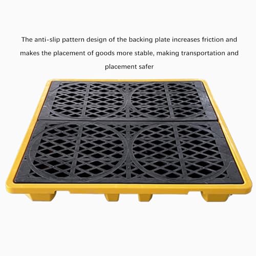 Plataforma de contención de derrames, paleta de almacenamiento antideslizante, almacén modular, garaje, uso industrial, palé de polietileno, cubeta de pintura apilable, bandeja a prueba de