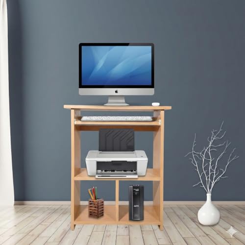 Image of Purple Furniture Engineered Wood Elite Home Office Computer Table,Study Desk,Writing Desk and Lap Desk for Students,Kids and Adults(Matte Finish, Do-It-Yourself, Small) (Beech Wood)