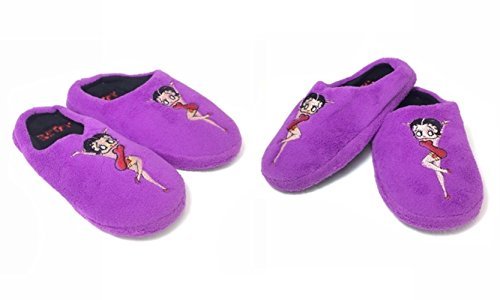 Pantoufles de qualité Betty Boop en peluche douce et finitions durables
