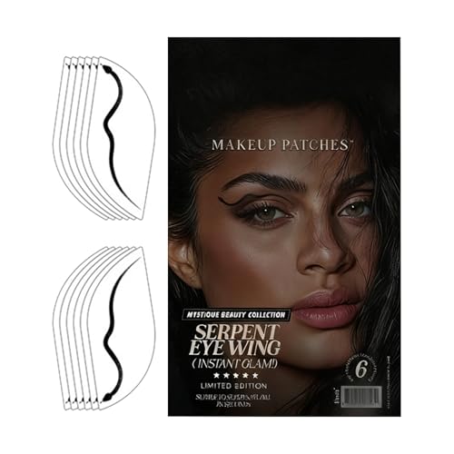 Djowyh Calcomanías para Delineado de Ojos,Impermeable 6 Pares Duraderos Para Fiestas - Calcomanías Para Maquillaje De Ojos - para Disfraz de Bruja Cosplay Fiesta Festival Navidad Vacaciones Eventos