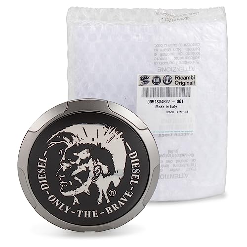 Colore: Argento, nero Fiat 1 COPPETTA COPRIMOZZO 500 BY Diesel FREGIO Originale BORCHIA Tappo Cerchio in Lega