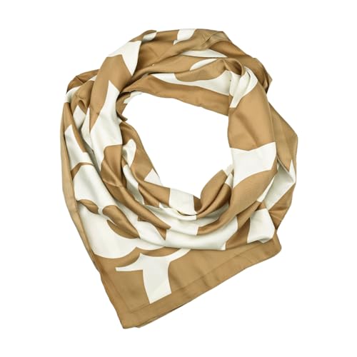 LUMBERJACK Pañuelo Mujer Pura Seda, Foulard Cuello Estampado Floral, Cuadrado 90x90 cm, con Caja de Regalo