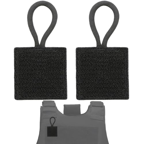 Terixe 2 Pack Mic Clips for Law Enforcement Black Radio Mic Holders Mic Clips for Law Enforcement Vest Essential Law Enforcement Accessories