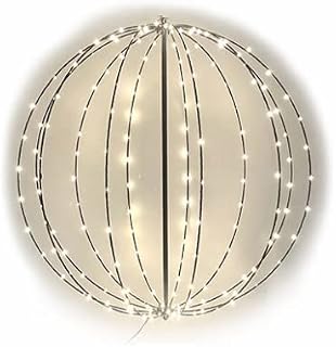 Holiday Wonderland 53796-88 3D LED Sphere Light, Foldable, 180 Warm White Microdot Lights, 30-In. - Quantity 1