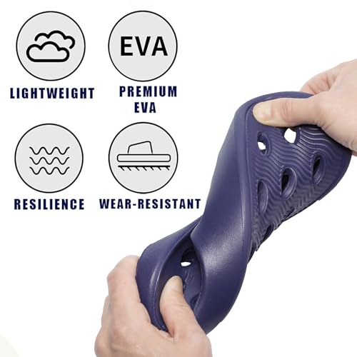 FINLEOO Mens Shower Shoes Wide With Holes Mens Shower Sandals Dry Quickly Non Slip Indoor Slippers Bedroom Pool Spa College Dorm3