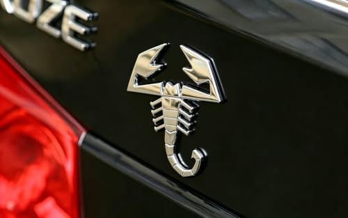 Image of 3D Scorpion Chrome Emblems Badges Sticker Car Vehicle, Truck, Motorcycle, RV, Scooter, SUV, Door, Window, Room, Wall and More Decoration (Silver Scorpion)