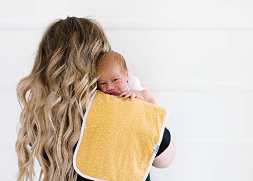 Image of Copper Pearl Premium Baby Burp Cloths - 3-Pack Large Cotton Burp Cloths, Extra Soft Spit Up Rags with 3 Absorbent Layers, Perfect for Baby Boy and Baby Girl Gifts (21 inch x 10 inch Size, Hope Set)