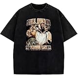 Rich Homie Quan Still Goin in Anniversary T-Shirt Vintage Wash Tee Women Men Short Sleeve Casual Crewneck Tee (Medium,Black)