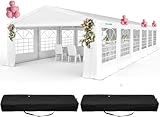 Quictent 20x40ft Party Tent Heavy Duty Outdoor Wedding Event Shelters Upgraded Galvanized Canopy Commercial Tent with Removable Sidewalls & 7 Storage Bags