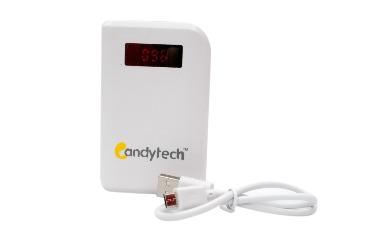 candytech power bank 6600 mah white