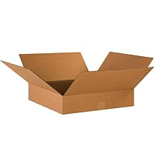SHIP NOW SUPPLY 17 x 17 x 4 Corrugated Cardboard Boxes, Flat 17"L x 17"W x 4"H, Pack of 25 | Shipping, Packaging, Moving, Storage Box for Home or Business, Strong Wholesale Bulk Boxes