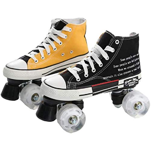STRTG Patins roulettes Toile Hommes Et Femmes, Quad Roller Skates Patins À Double Rangée pour Les Enfants Débutants Intérieur Extérieur idéal pour Les...