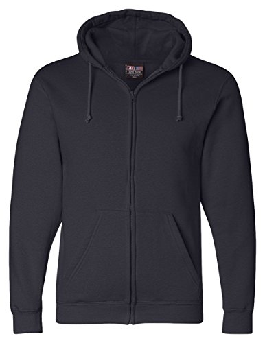 Bayside Adult Full Zip Hooded Sweatshirt L BLACK