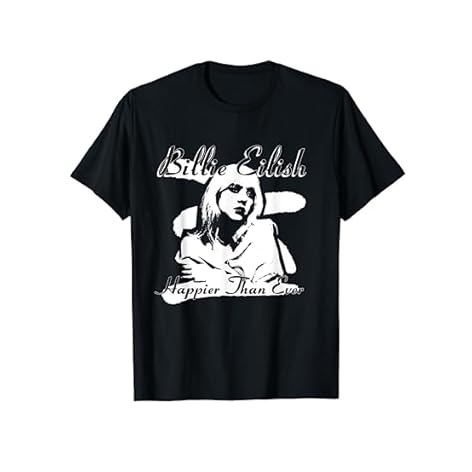 Billie Eilish Official Grey Billie Logo T-Shirt | Amazon.com