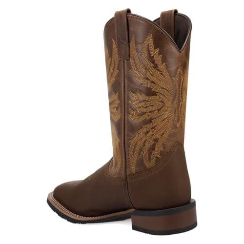 Image of Laredo Brown Chet 11 inch Pull On Leather Cowboy Boots 8022