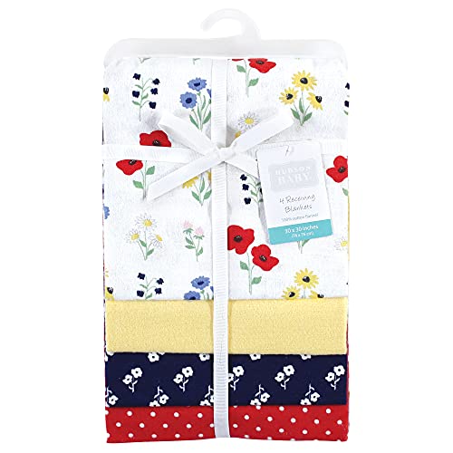 Image of Hudson Baby Unisex Baby Cotton Flannel Receiving Blankets, Wildflower, One Size