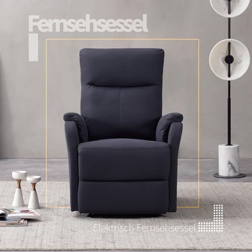 Z-hom Relaxsessel Fernsehsessel Elektrisch Verstellbar Massagesessel, Ergonomische Sessel zum Fernsehen, Arbeiten und Schlafen (Roland Grau) – Bild 5