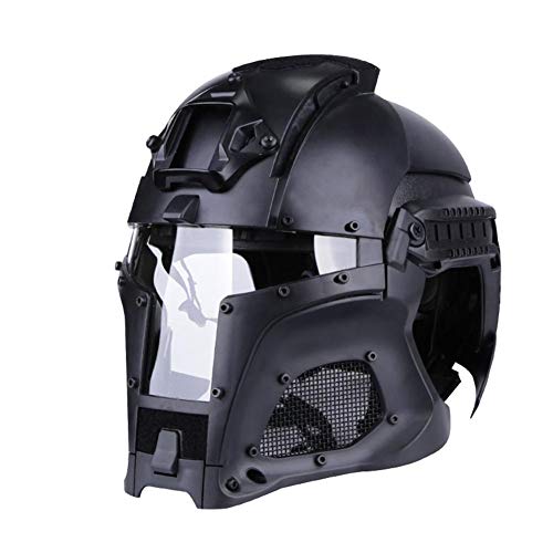 SUPERLOVE Casco táctico Casco de Guerrero de Hierro Medieval Táctico al Aire Libre Casco Retro versión en Color sólido