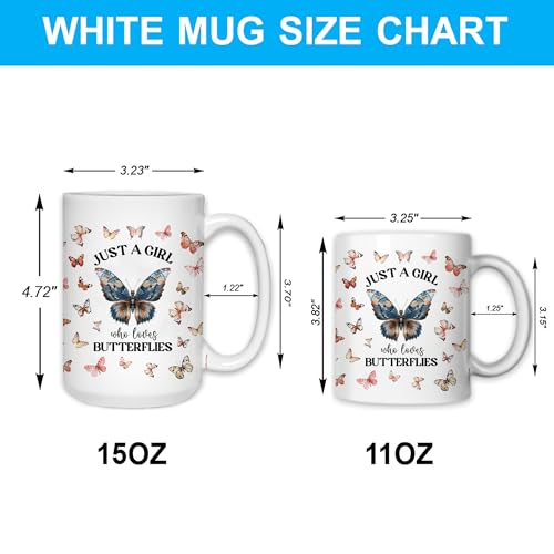Taza de cerámica personalizada con mariposas 11oz miniatura 5