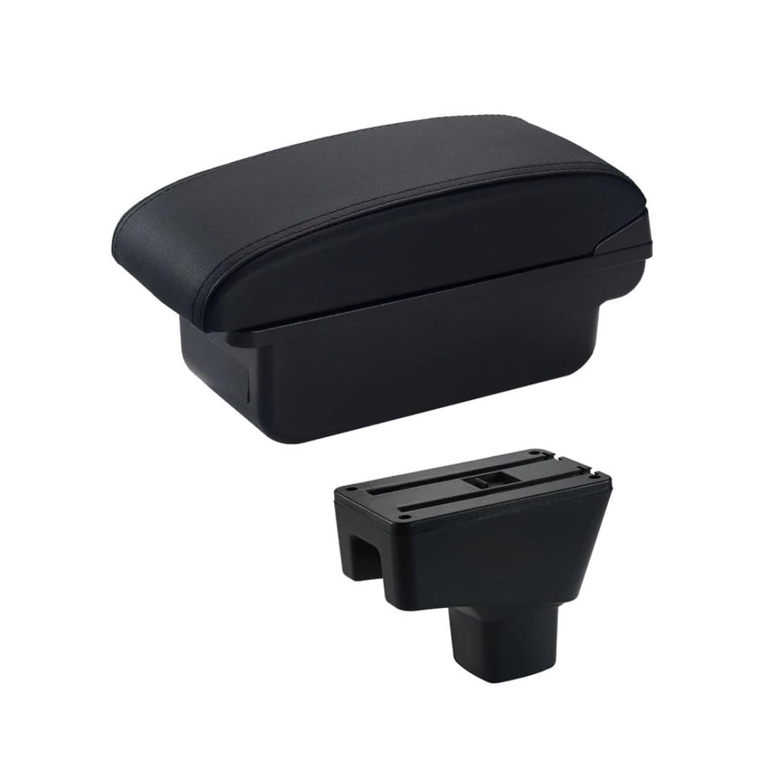 Toiumops Armrest for Suzuki SX4, Car Armrest Box Center Console Store Box(A2 Black Line No USB)