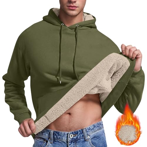 Men's Heavy Sherpa Fleece Lined Hoodie Pullover Thick Winter Long Sleeve Sweatshirts Sweater for Cold Freezing Weather2