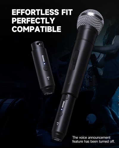 donner wireless xlr microphone transmitter receiver 24ghz plug-on wireless mic adapter with 24-bit192khz high-resolution for dynamic microphones audio mixer pa system camera cv-2