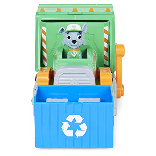 LA PAT' PATROUILLE - CAMION DE RECYCLAGE DE ROCKY REUSE IT - Camion Recyclage Jouet Avec 1 Figurine Amovible Rocky Pat' Patrouille - Paw Patrol - 6060259 - Jouet Enfant 3 Ans et +