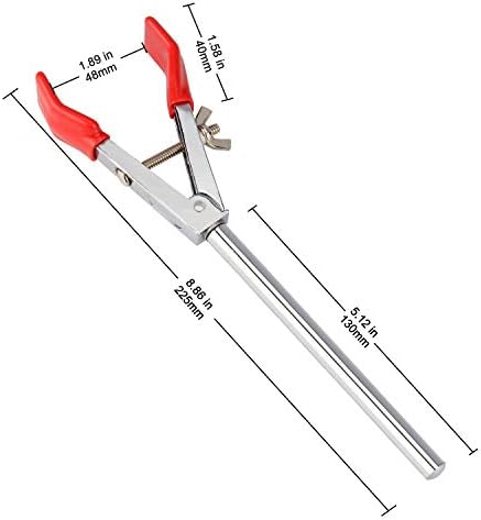 stonylab 2 Prong Lab Clamp, Sturdy 2 Prong Single Adjust Multipurpose Swivel Clamp Grip Lab Extension Clamp Lab Accessory