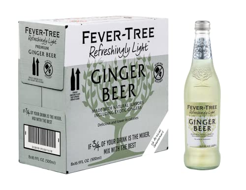 Fever-Tree Refreshingly Light Ginger Beer, No Artificial Sweeteners, Flavourings Or Preservatives, 16.9 Ounce 500 Ml (Pack Of 8) #TOP11