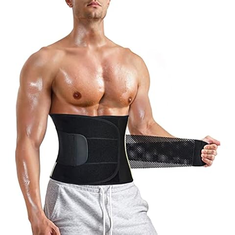 Bingrong Neoprene Sauna Suit Male Waist Trainers for Men Corset Belt Men Sweat Belt Waist Trimmer Men Black Cover