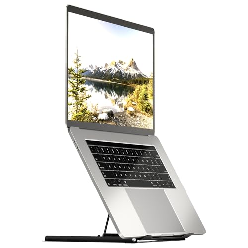 Mount-It! Steel Laptop Stand – Adjustable Riser with Five Heights