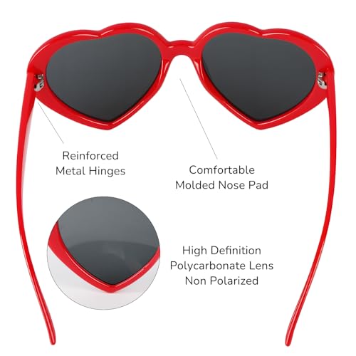 Heart Sunglasses for Women Men Trendy Love Shaped Sunglasses Retro Lovely Fashion Cute Sun Glasses4