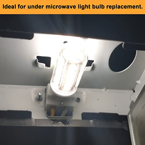 Image of G8 Led Bulb Dimmable Under Microwave Light Bulb 50W Halogen Replacement for GE Samsung LG Over The Range Microwave Hood, 120V 5W 500LM Daylight White 6000K, Replaces WB08X10057 WB08X10051, 2-Pack