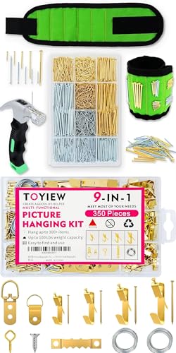 Image of 1002pcs Hardware Nails Assortment Kit and 350pcs Picture Hanging Kit