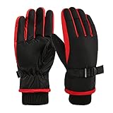 Guantes gruesos y cálidos para ocasión: un maravilloso artículo para llevar en el frío invierno para correr, ciclismo, senderismo, esquí, snowboard, patinaje, trineo, senderismo con raquetas de nieve, camping, senderismo u otros deportes al aire libre y actividades. Guantes para pantalla táctil, guantes deportivos unisex, guantes cálidos, resistentes al viento, guantes de invierno antideslizantes para correr, conducir, ciclismo, senderismo