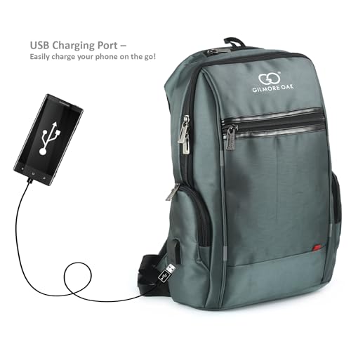 Image of Gilmore Oak Phoenix Compact Anti Theft Design Laptop Backpack Suitable up to 15.6 inch laptop size, With USB Charging Port (22 Liters)